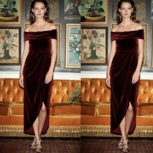 BHLDN Edison Velvet Dress sz 6- perfect wedding guest dress